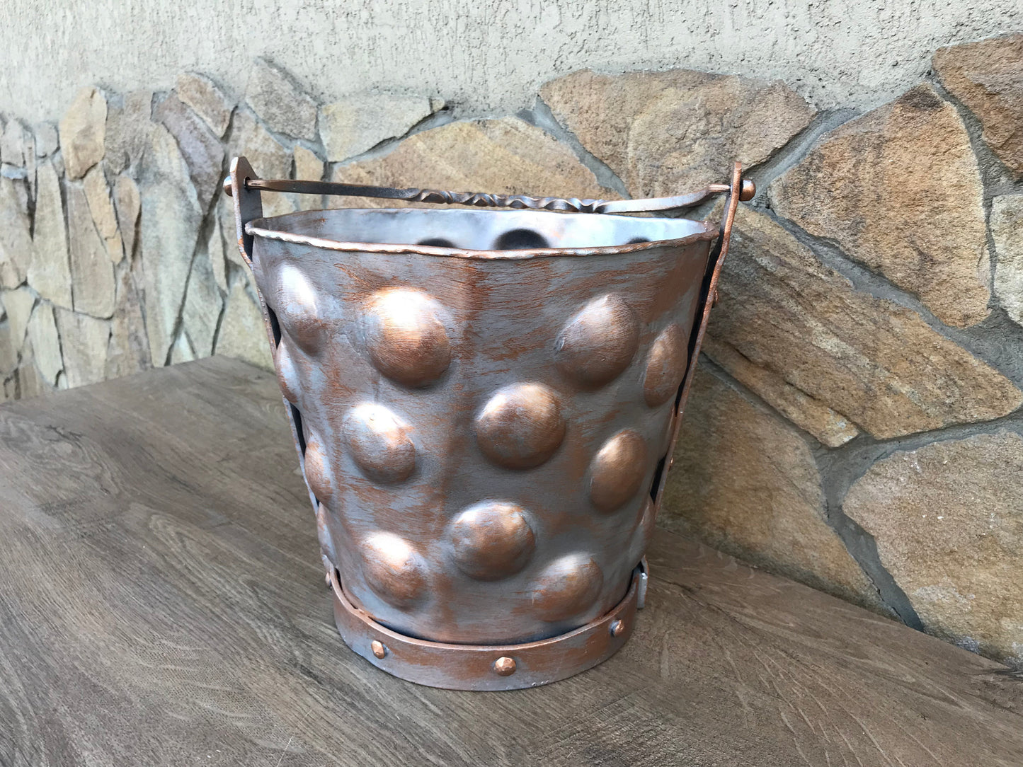 Bucket, coal bucket, ash bucket, coal pail, coal scuttle, coal scuttle bucket, firewood bucket,hand forged bucket,fireplace decor,fire poker