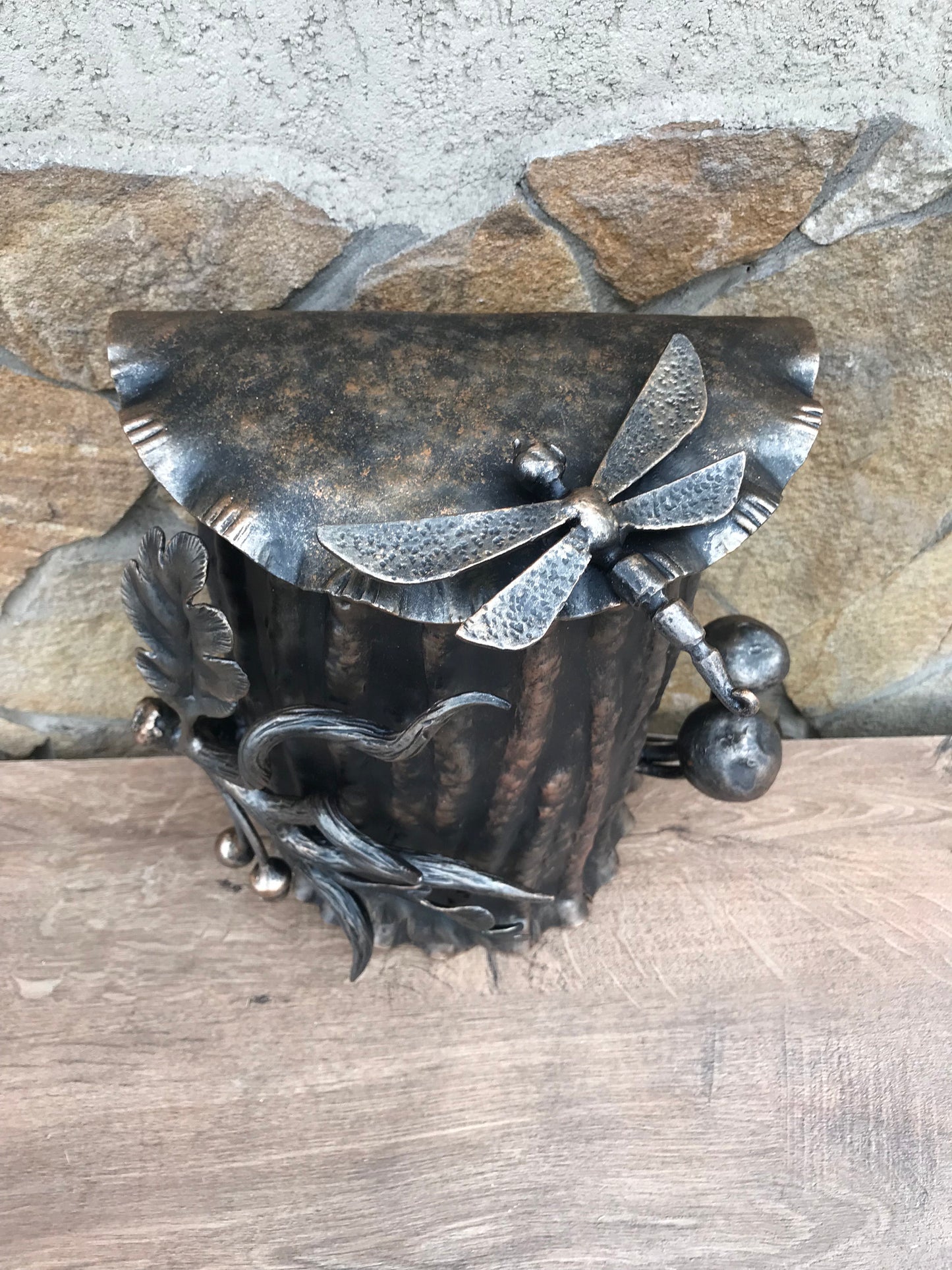 Wall mailbox, mailbox, locking mailbox, mail boxes, postbox, post box, dragonfly, oak, acorn, nature wall art, mail box post, forest decor