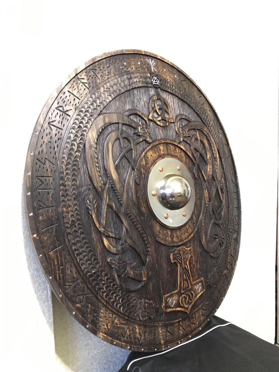 Runic shield, Thor, dragon, triskele, shield, viking shield, medieval, cosplay shield, mens gift,runes,Celtic shield,medieval shield,vikings