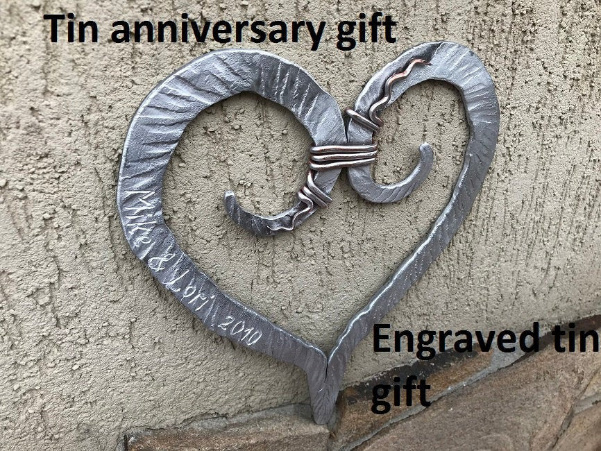 Ten years wedding gift, aluminium anniversary, personalized gift, greeting cards, anniversary cards,tin anniversary,tin gifts,aliminium gift