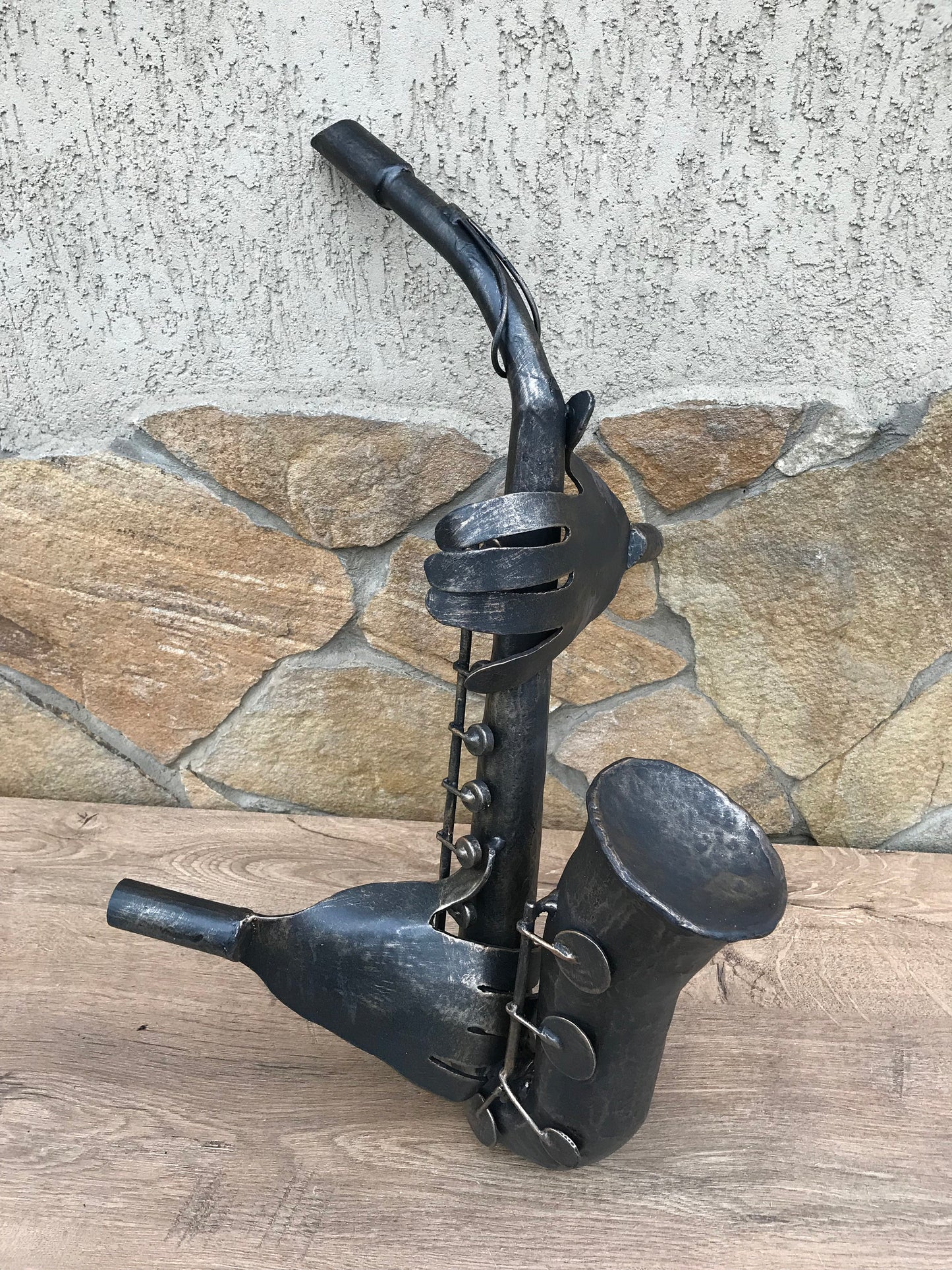Hand forged saxophone, sax player, saxophone, saxophone gift, music, gift for musician, music decor, musig gift, birthday gift, iron gift