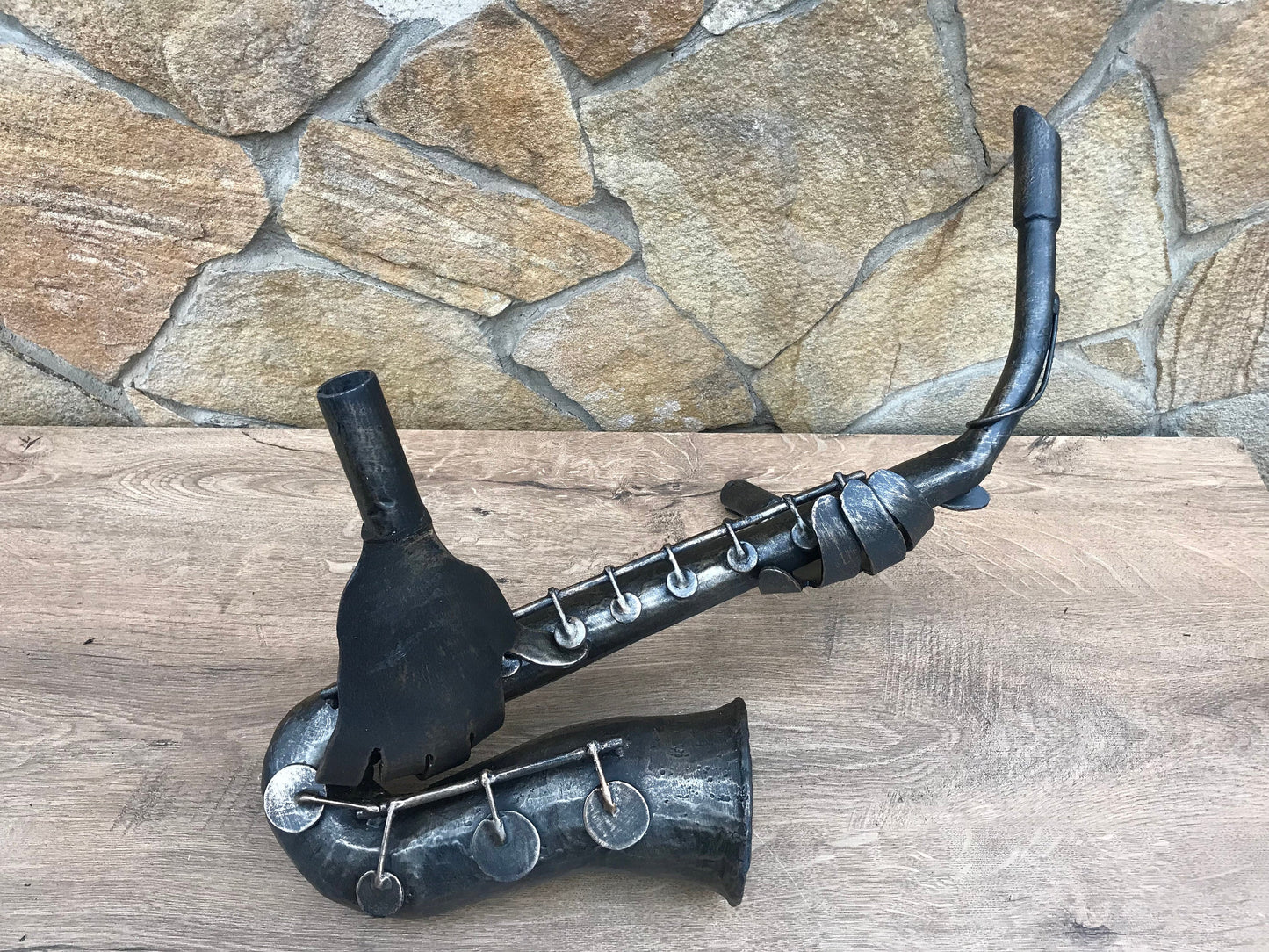 Hand forged saxophone, sax player, saxophone, saxophone gift, music, gift for musician, music decor, musig gift, birthday gift, iron gift