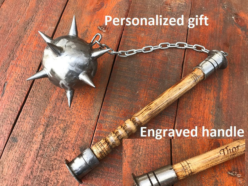 War mace, viking mace, hand crafted mace, mace, flail, chain flail, medieval weapon, viking weapon, viking axe, mens gifts, gift for men,axe