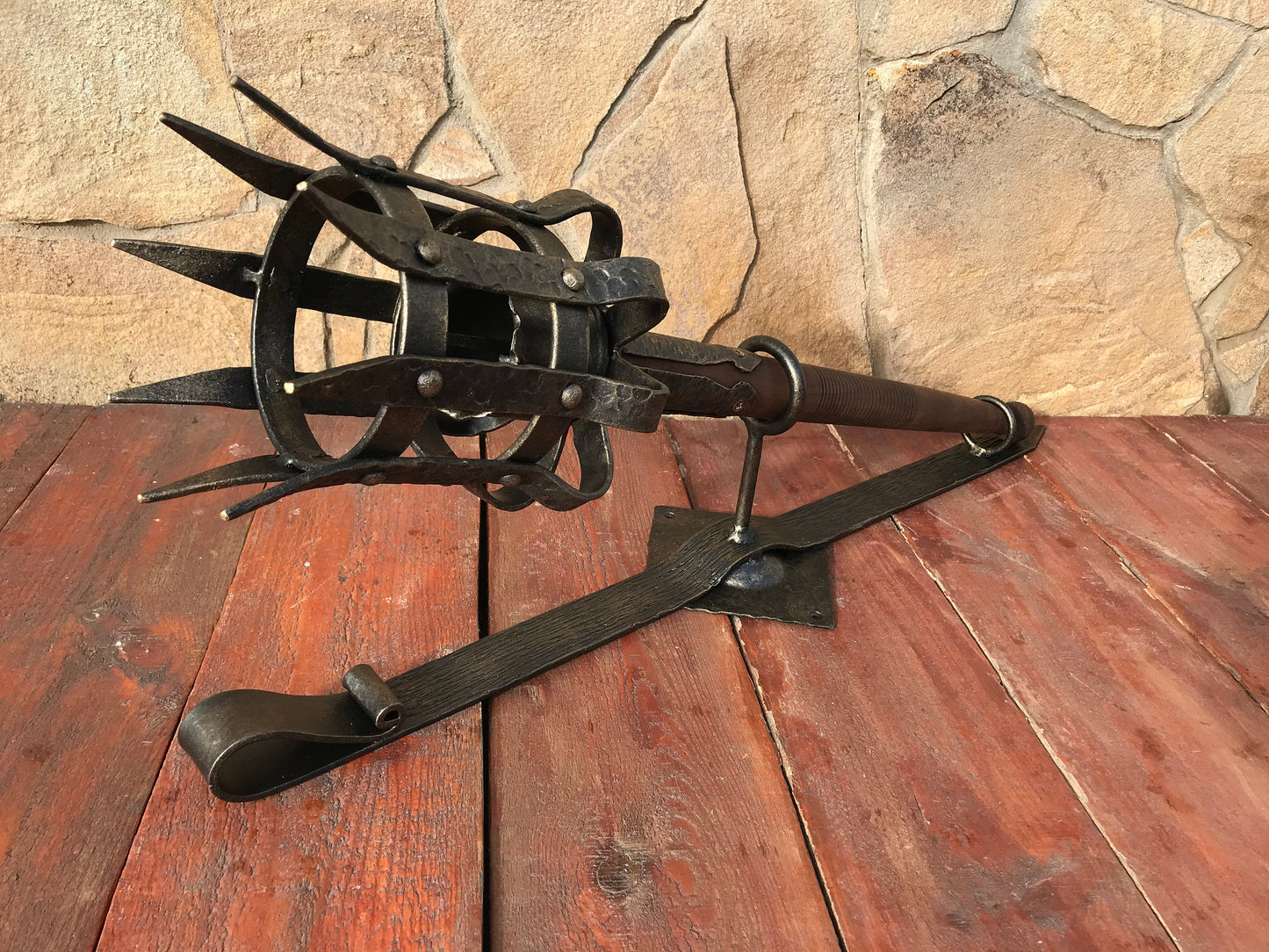 Torch, medieval torch, fire torch, torch candle holder, wall torch, wedding decor, wall sconce, viking torch, torch sconce, juggling, party