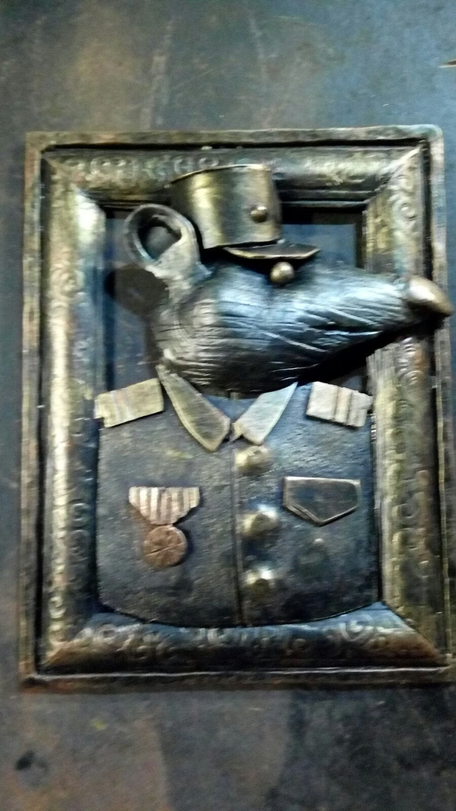 Year of rat, painting, year of the rat 2020, metal painting, party decor, military gift, army gift, rat, animal decor, mouse,mice,army decor
