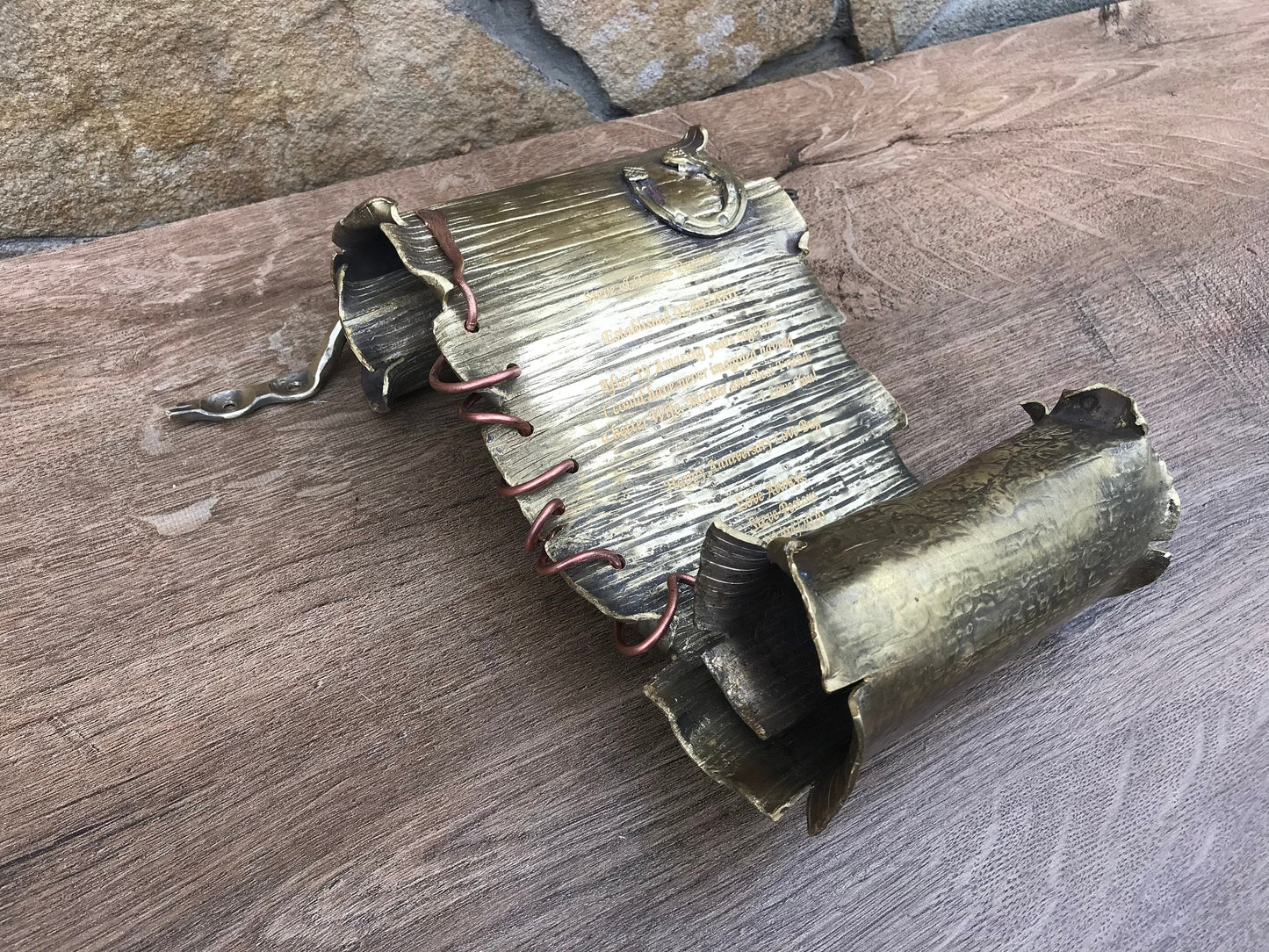 8th anniversary, bronze scroll, bronze anniversary gifts for men, 19th anniversary, bronze gifts, bronze gift for him, bronze gift for men