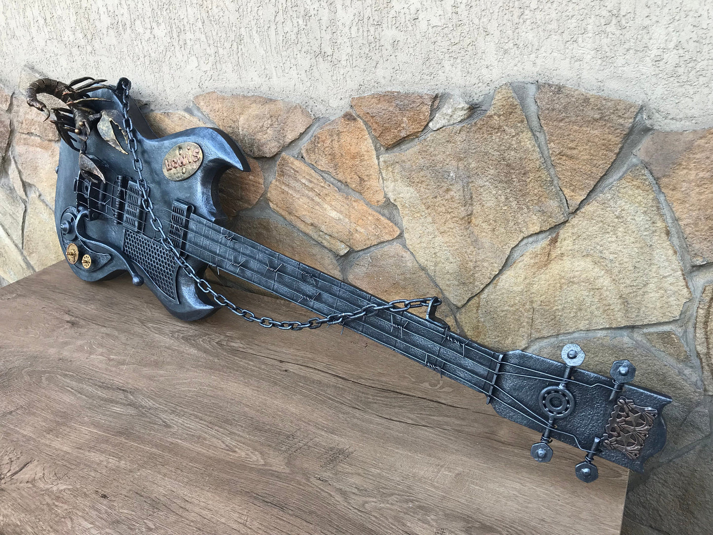 Gibson guitar, guitar, steampunk guitar, guitar player gift, music, bass guitar, musician gift, boyfriend gift, electric guitar, guitar gift
