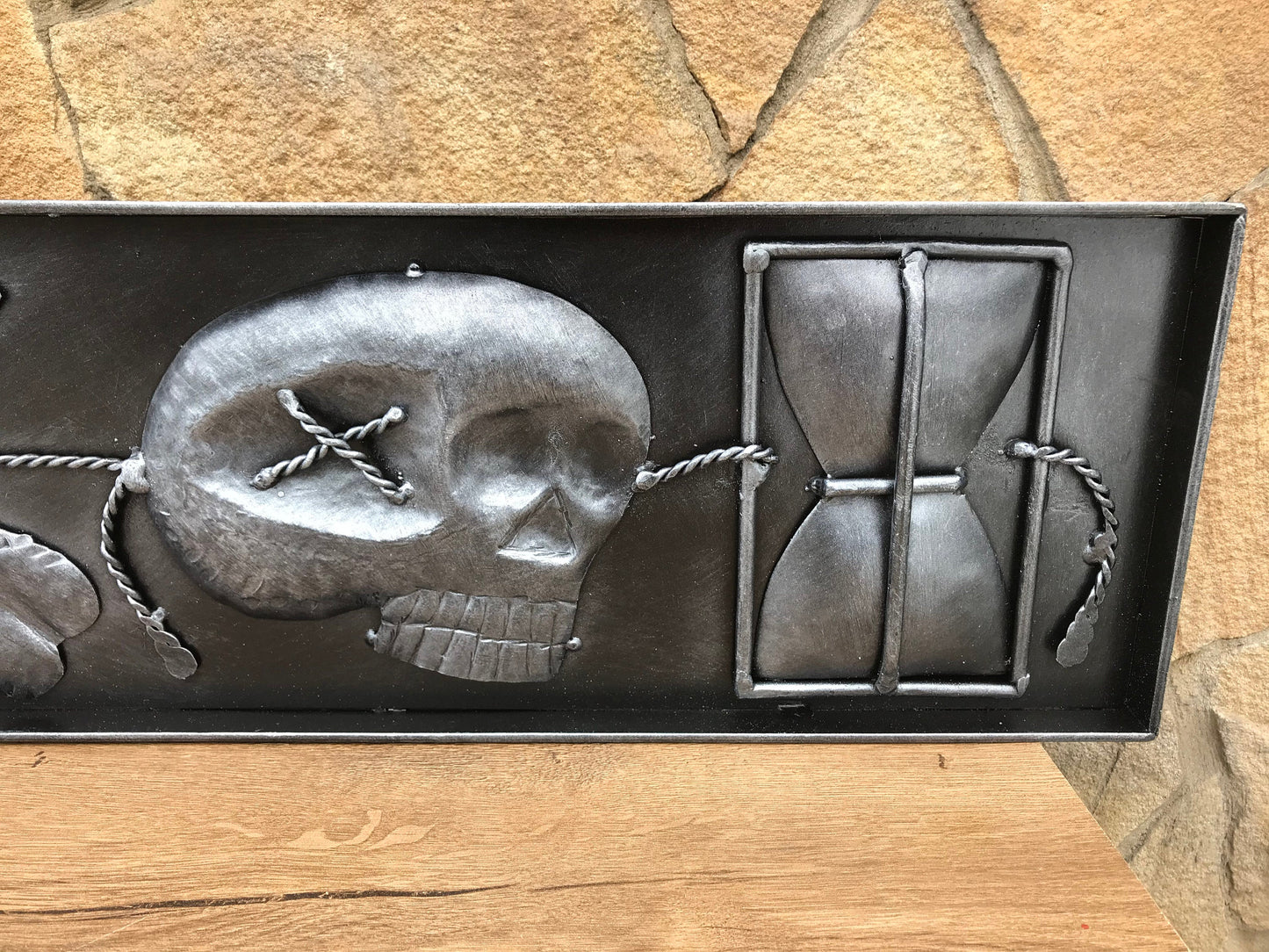 Fireplace decor, wall decor, skull, horror, Halloween, jaw, metal artwork, hand forged painting, metal wall art, iron gift,iron anniversary