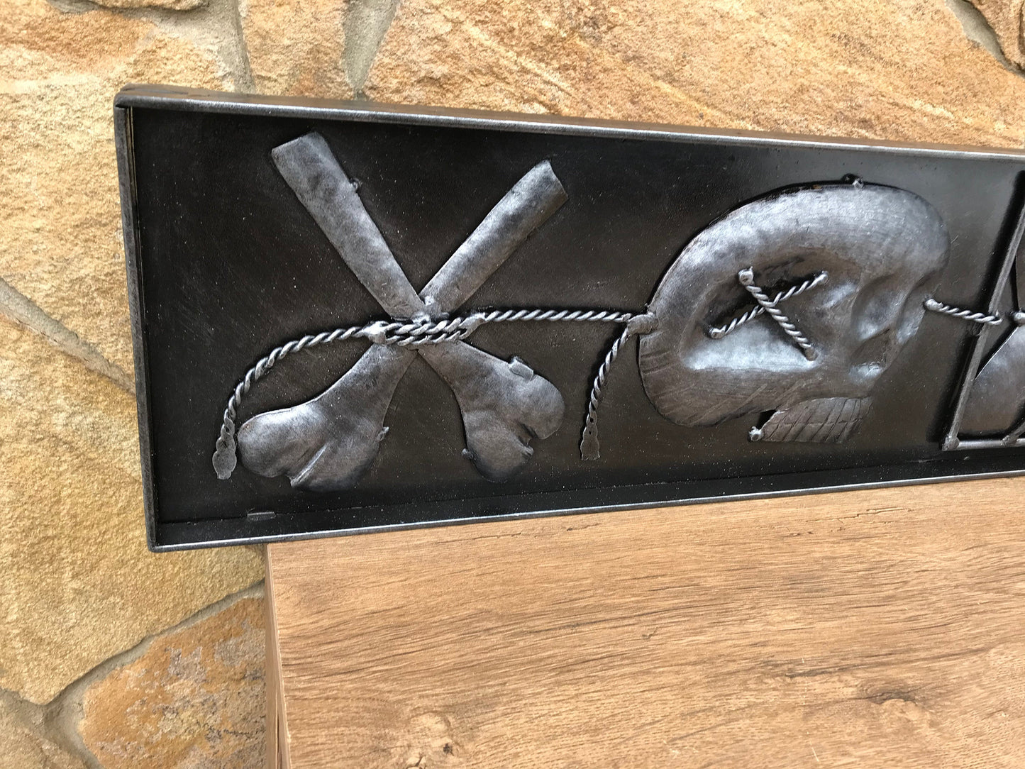 Fireplace decor, wall decor, skull, horror, Halloween, jaw, metal artwork, hand forged painting, metal wall art, iron gift,iron anniversary