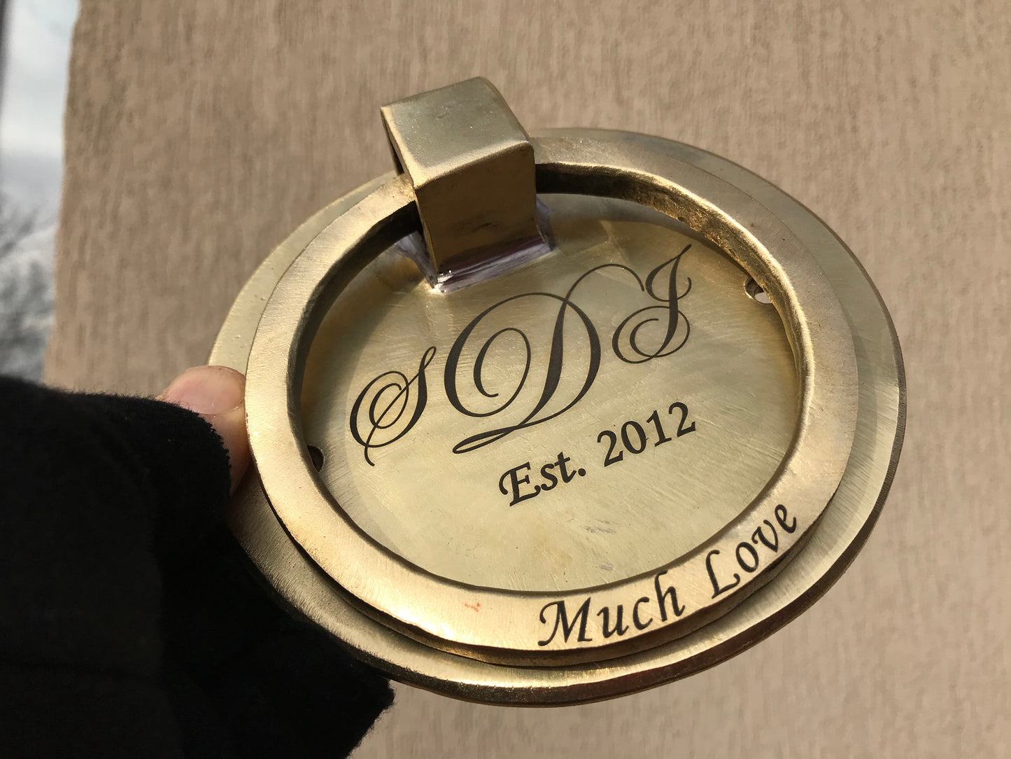 Engraved door knocker, personalized door knocker, customized door knocker, door knocker, bronze door knocker,door pull,door ring,door puller