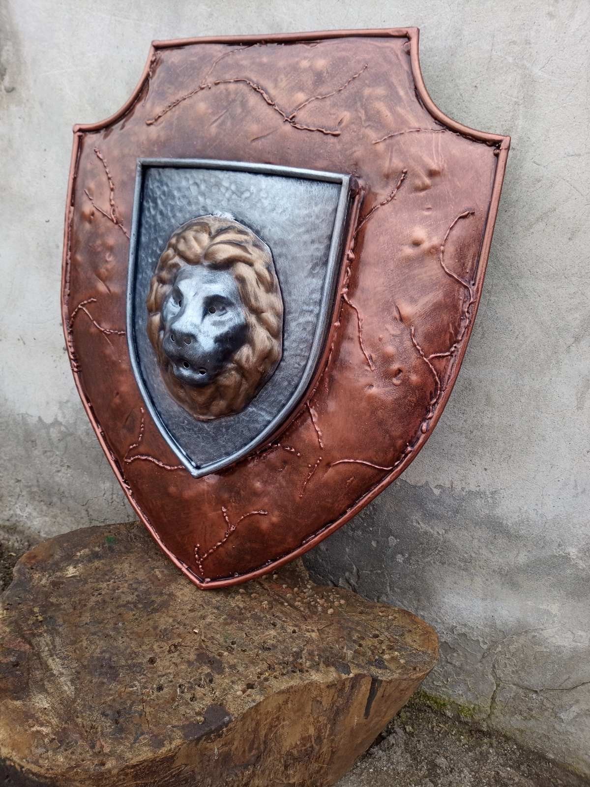 Wall sconce, lion, shield, viking shield, man cave, sconce, sconce light, graduation gift, retirement gift, wall lamp, viking decor, vikings