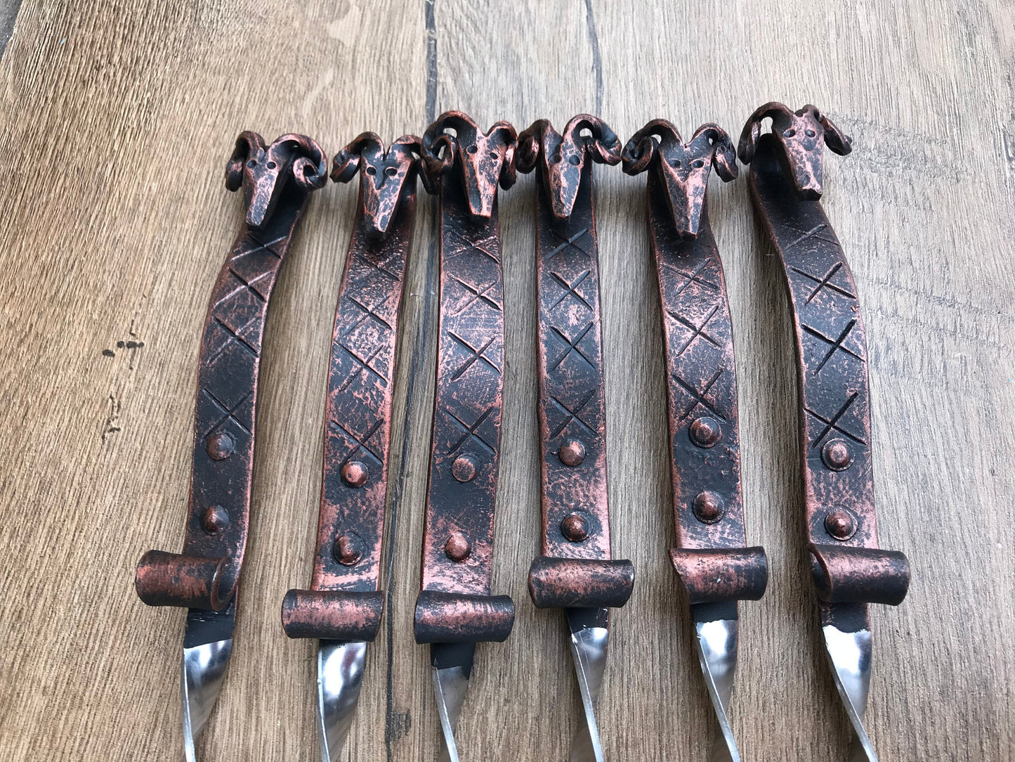 Skewers for grilling, hand forged skewers, stainless steel skewers, iron gifts, camping, kebab skewers,grilling set,grill utensils,BBQ tools