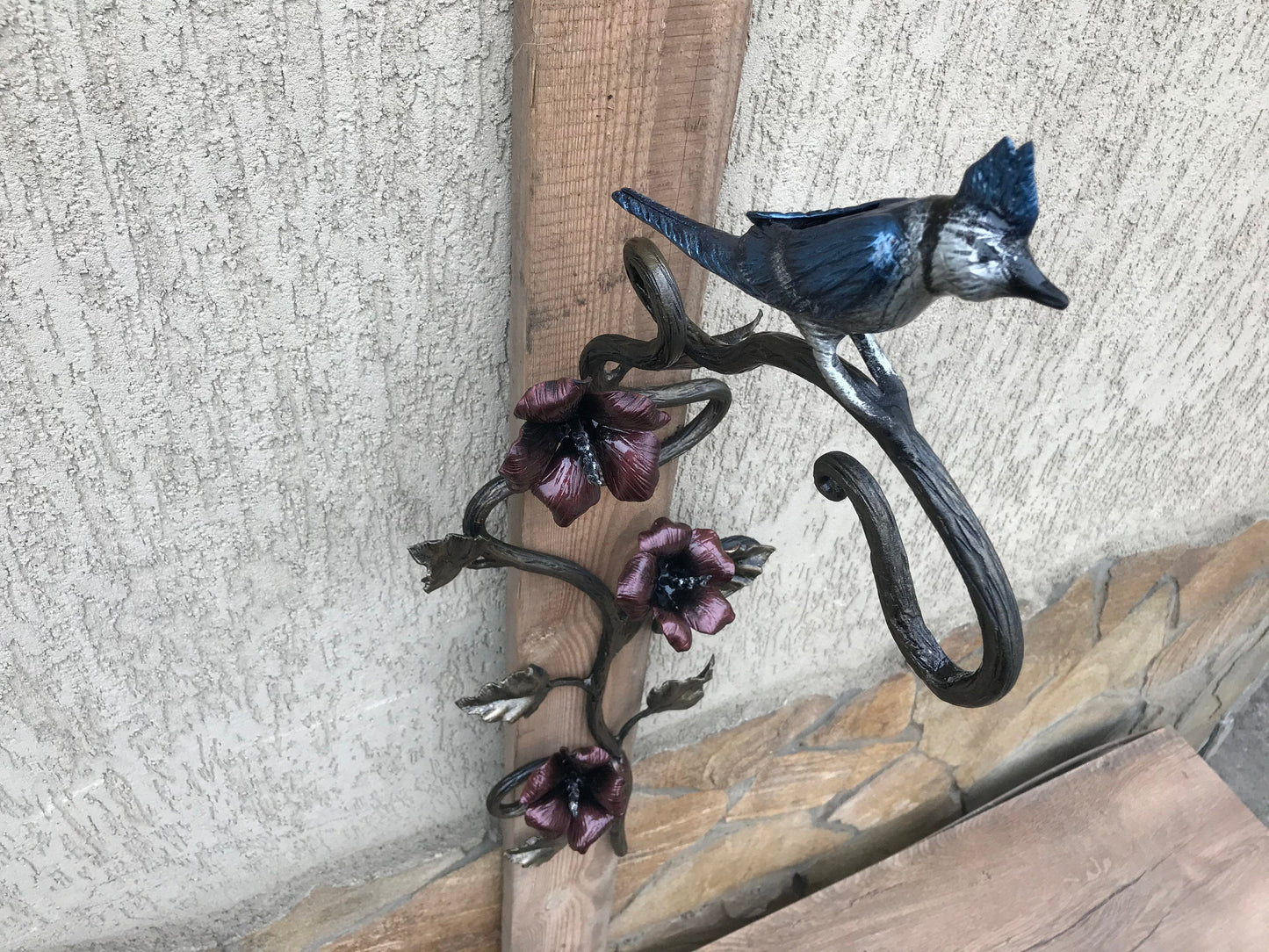 Planter hook, plant hook, plant hanger, flower decor, bird decor, plant holder, plant, 6th anniversary gift, flowerpot hanger, iron gifts