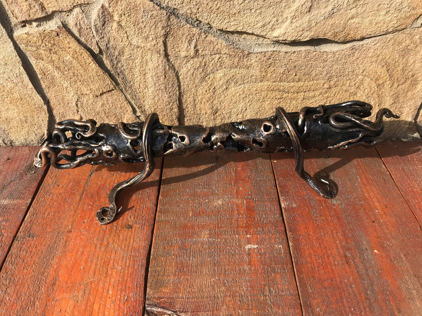 Barn door handle, iron anniversary gift for him, door pulls, barn door pull, hand forged door pull, iron gate pull, barn door pull handle,