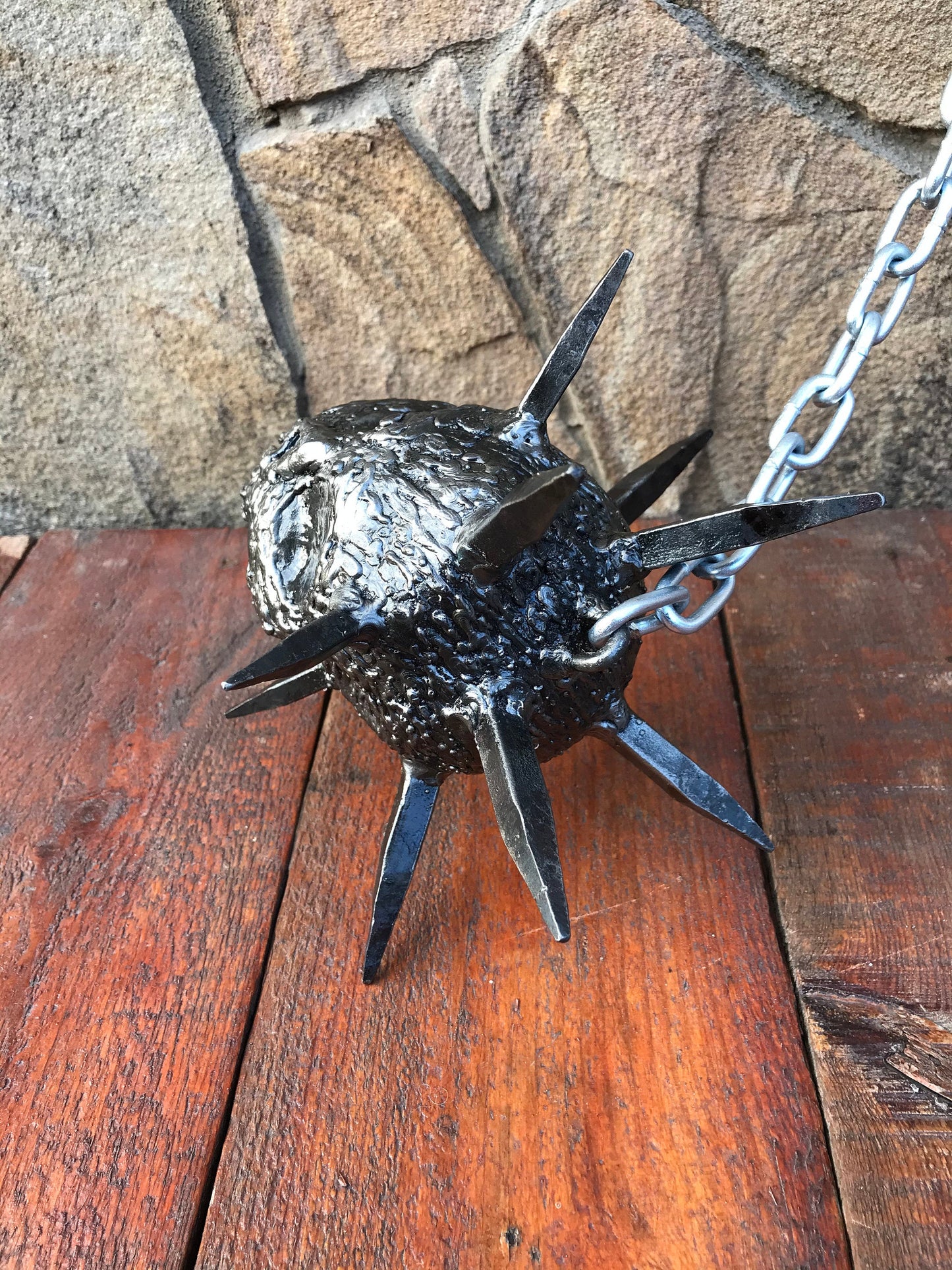 Mace, flail, chain flail, creepy, horror, death, Halloween, skull gift, mens gifts, gift for men, axe, military skull, skeleton, skull armor