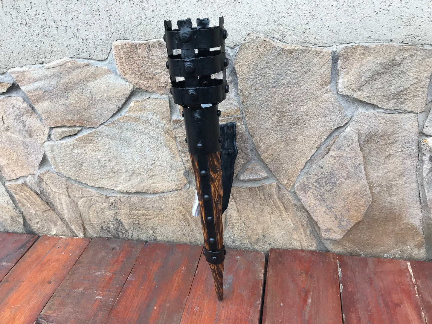 Wall sconce, torch, sconce, viking gift, medieval, castle, reenactment, army gift, wedding gift, engagement gift, gift for dad, gift for mom