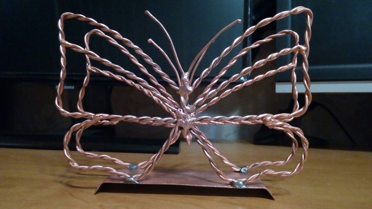 7th anniversary gift, custom jewelry, napkin holder, 7 year gifts, copper napkin holder, copper anniversary, butterfly, gift for wife