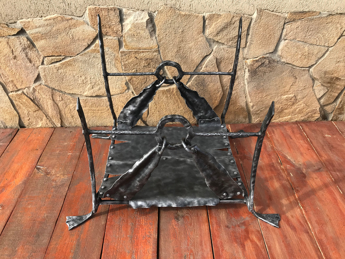 Fireplace decor, log rack, medieval tools, log holder, ancient decor, medieval decor, medieval gift, firewood rack, log storage, fireplace