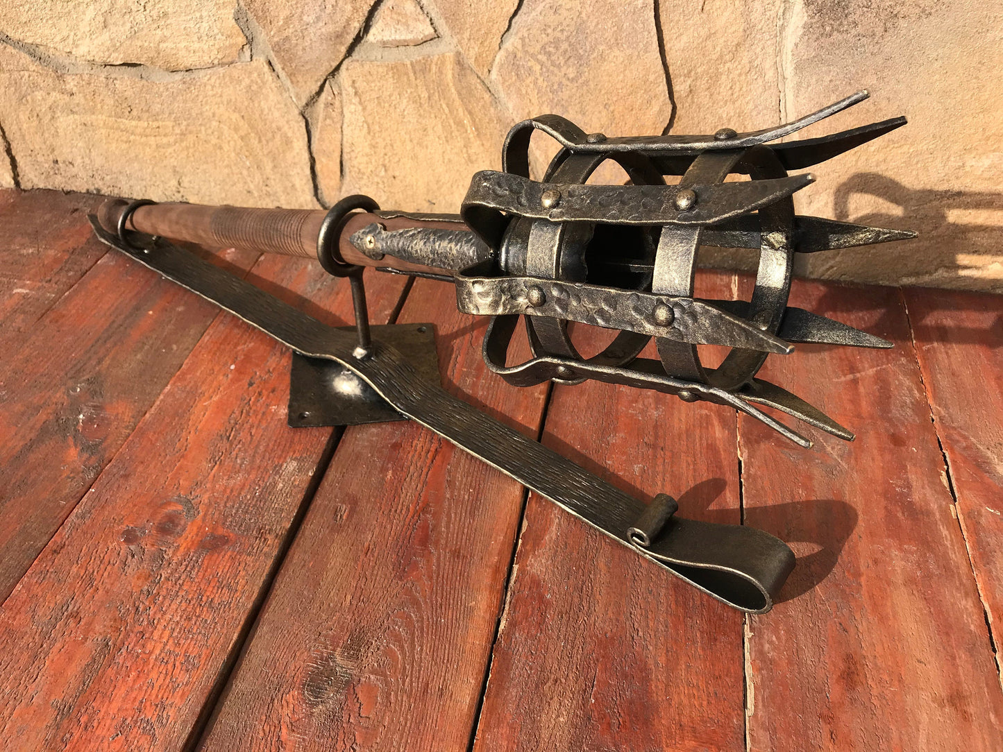 Torch, medieval torch, fire torch, torch candle holder, wall torch, wedding decor, wall sconce, viking torch, torch sconce, juggling, party