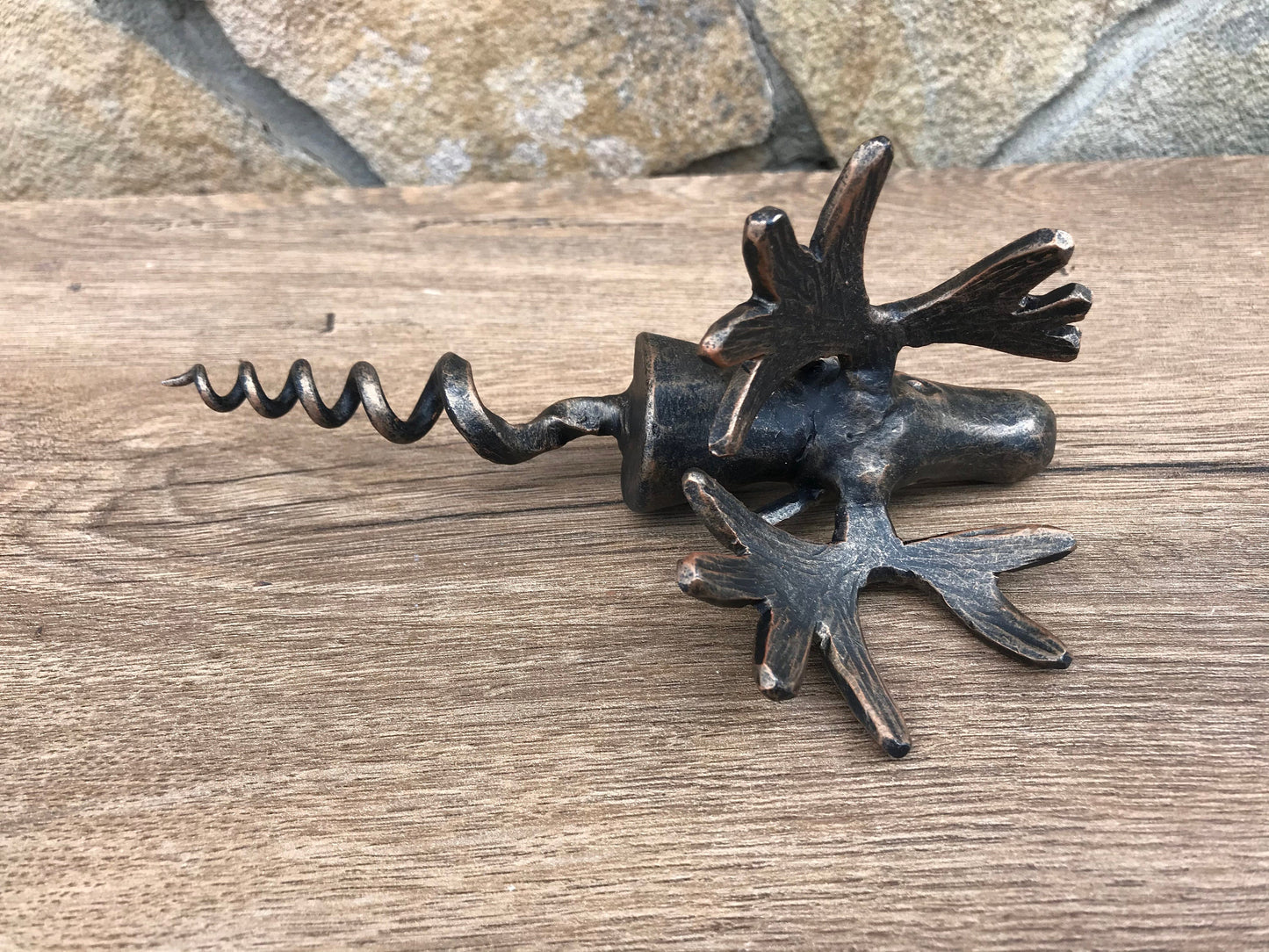 Corkscrew, cork screw, moose, antlers, moose decor, bottle opener, iron gift for him, wine lover gift, wine accessory, BBQ gift,kitchen gift