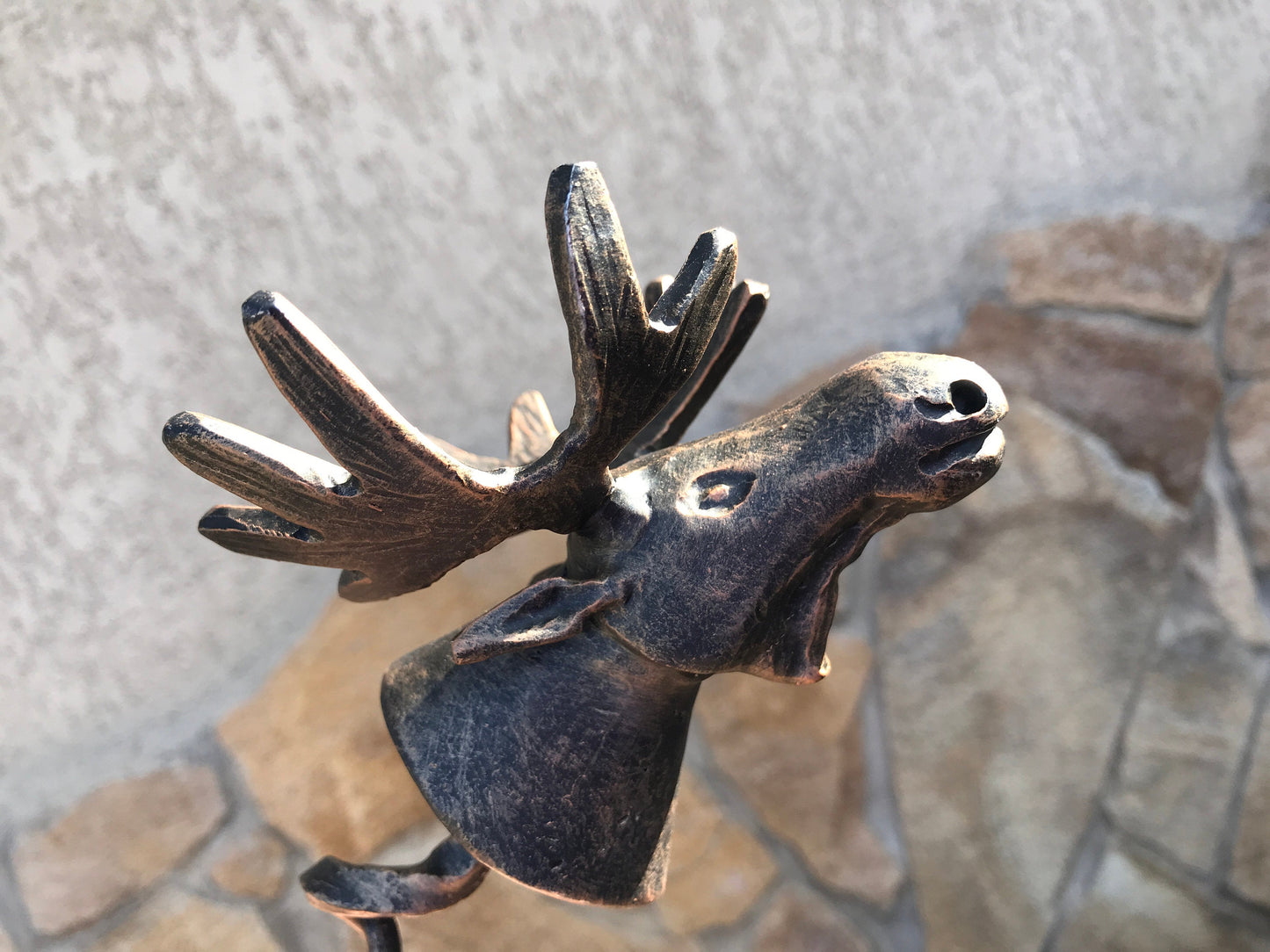 Corkscrew, bottle opener, cork screw, moose, antlers, moose decor, iron gift for him, wine lover gift, wine accessory, BBQ gift,kitchen gift