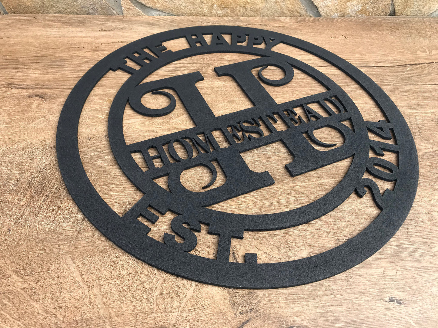 Monogram sign, name sign, family established, family monogram sign, door hanger, surname sign, door wreath, custom sign, last name, monogram