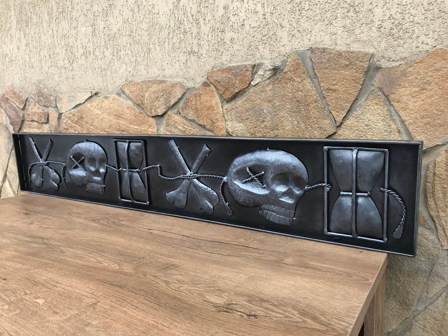 Fireplace decor, wall decor, skull, horror, Halloween, jaw, metal artwork, hand forged painting, metal wall art, iron gift,iron anniversary
