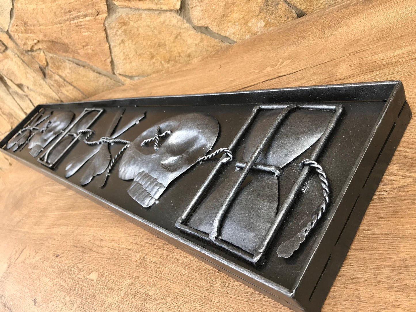 Fireplace decor, wall decor, skull, horror, Halloween, jaw, metal artwork, hand forged painting, metal wall art, iron gift,iron anniversary