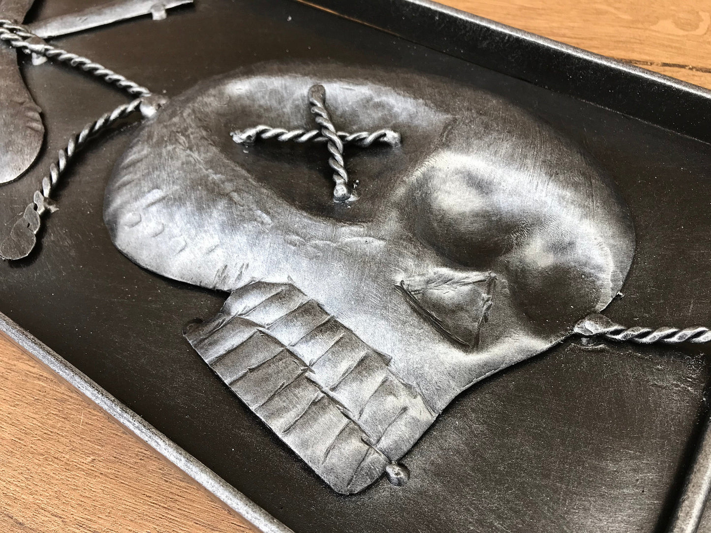 Fireplace decor, wall decor, skull, horror, Halloween, jaw, metal artwork, hand forged painting, metal wall art, iron gift,iron anniversary