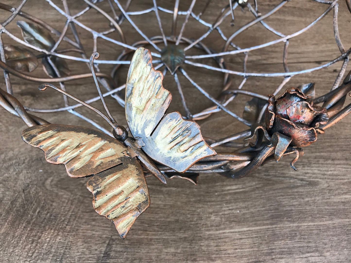 Forged fruit bowl, metal fruit plate, veggie tray, vegetable tray, fruit tray, fruit holder, kitchen basket, eggs basket, picnic, BBQ, bins