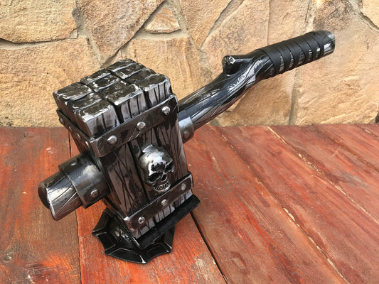 Skull Grinder Hammer, war hammer, skullgrinder, skull armor, viking skull, hammer, horror, punk, grim reaper, hell, biker, ghost