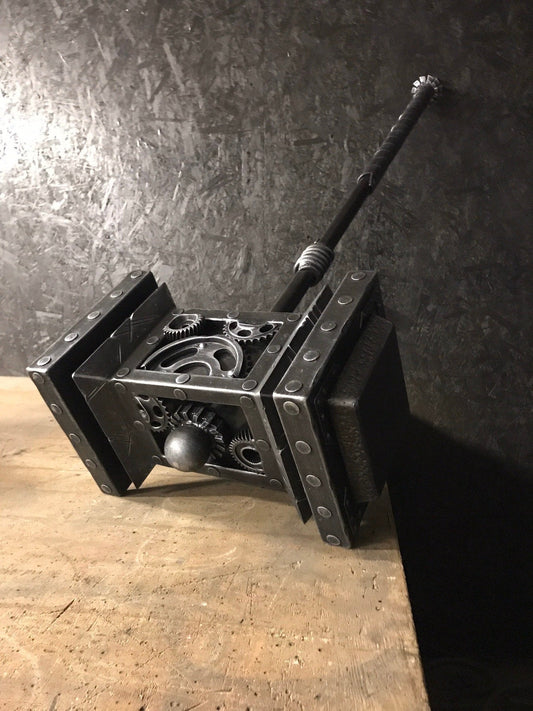Steampunk hammer, industrial hammer, war hammer, hammer, horror, punk, biker, steampunk tools, recycled, steampunk gift, viking axe,axe,mace