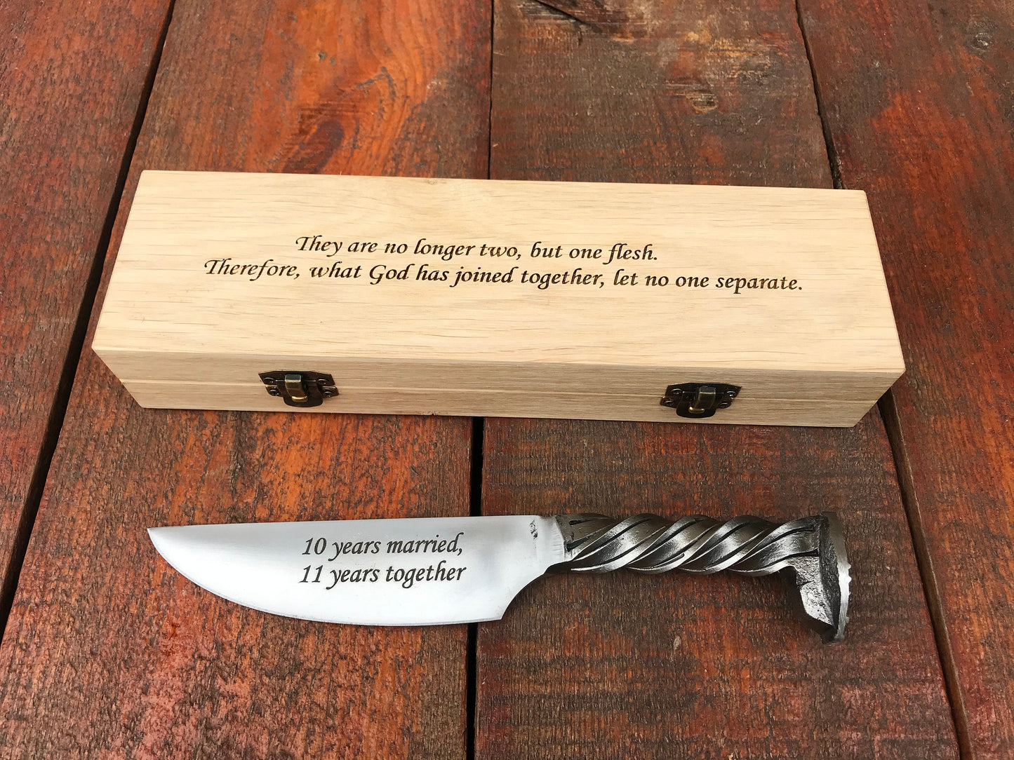 Steel anniversary, 11th anniversary, railroad spike knife,iron anniversary,11 year anniversary,dagger,steel gift for him,wedding anniversary