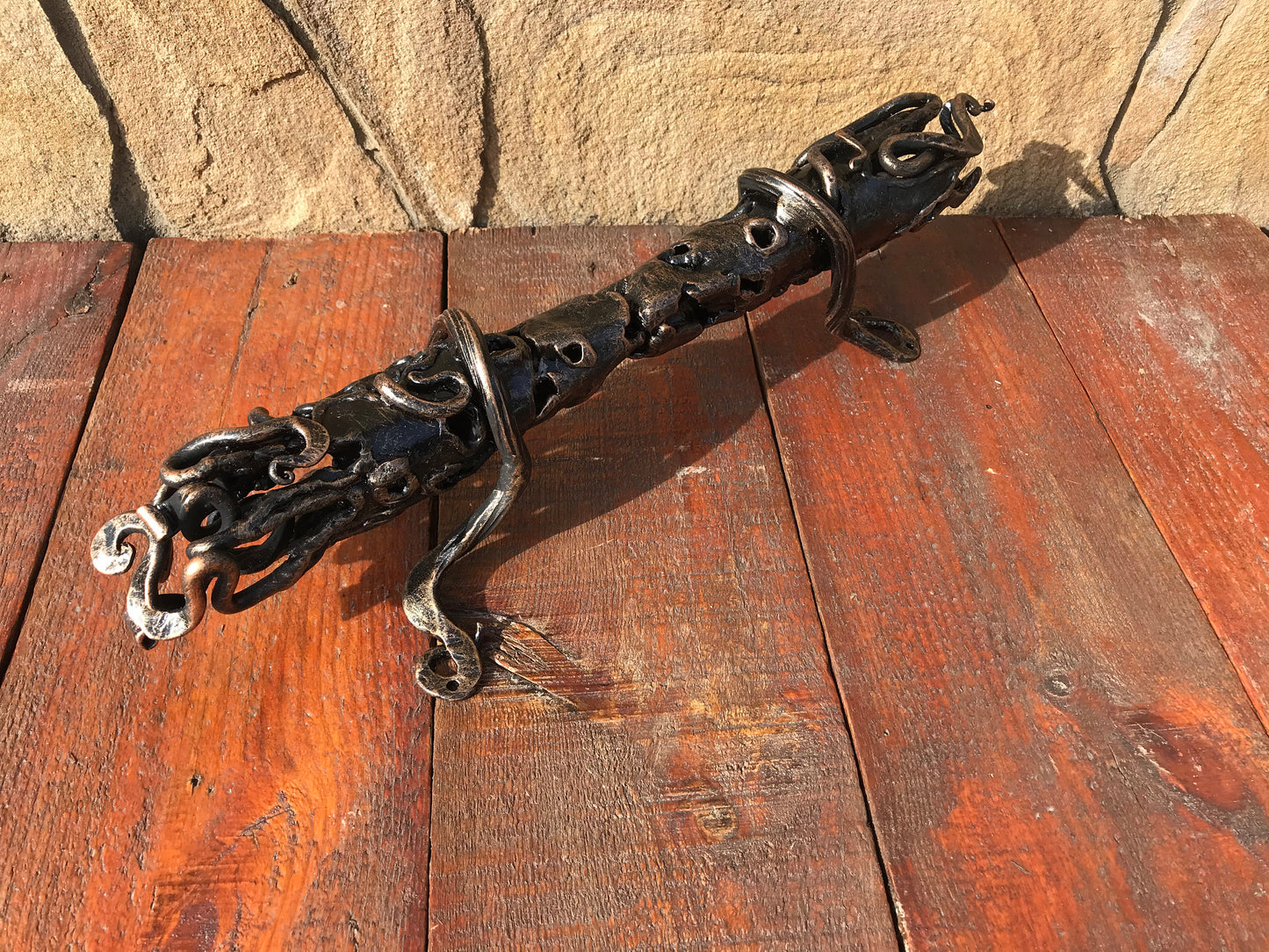 Barn door handle, iron anniversary gift for him, door pulls, barn door pull, hand forged door pull, iron gate pull, barn door pull handle,