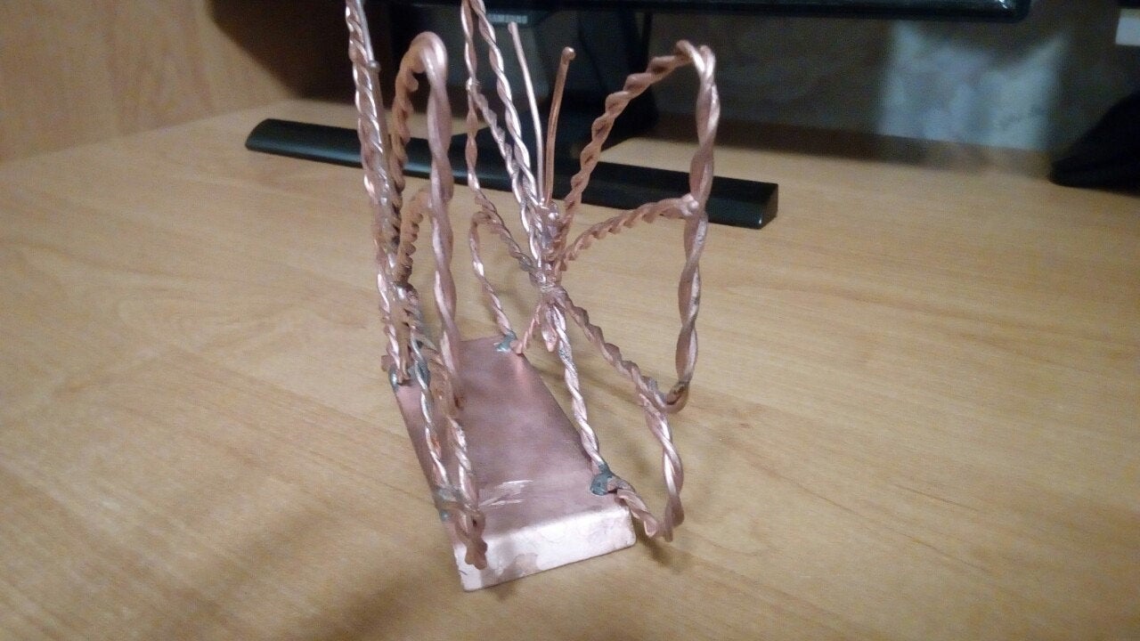 7th anniversary gift, custom jewelry, napkin holder, 7 year gifts, copper napkin holder, copper anniversary, butterfly, gift for wife