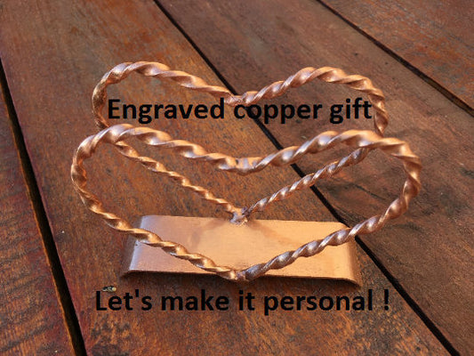Copper napkin holder, napkin holder, copper gifts, 7 year gifts, 7th anniversary gift, copper anniversary, copper wedding, love talisman