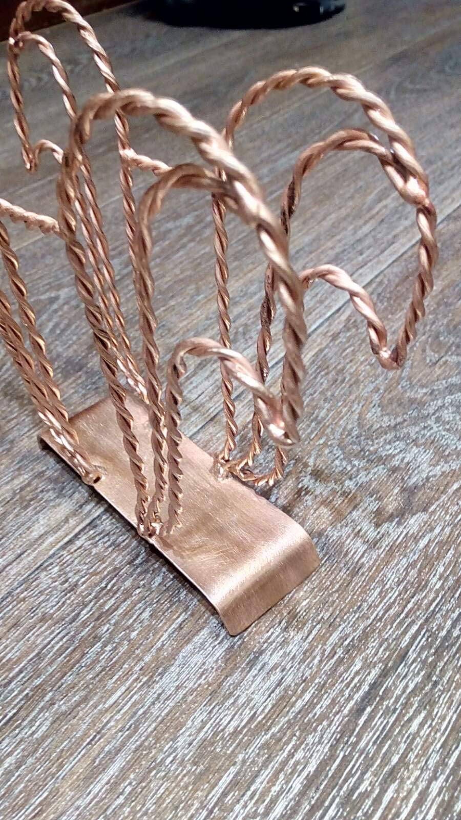 Napkin holder, copper napkin holder, 7th anniversary gift, custom jewelry, 7 year gifts, copper anniversary, kitchen gift, gift for wife