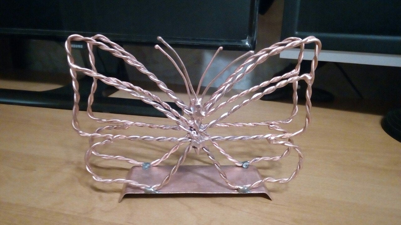 7th anniversary gift, custom jewelry, napkin holder, 7 year gifts, copper napkin holder, copper anniversary, butterfly, gift for wife