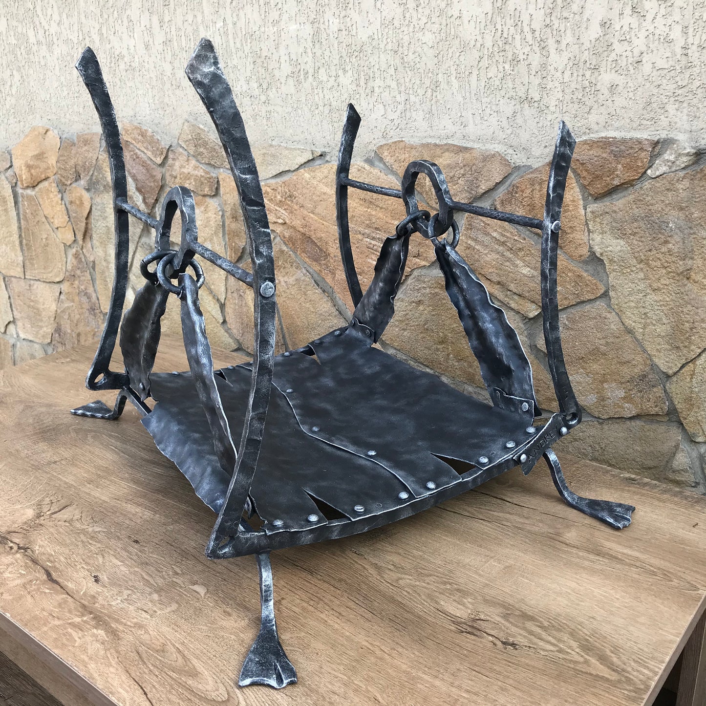Fireplace decor, log rack, medieval tools, log holder, ancient decor, medieval decor, medieval gift, firewood rack, log storage, fireplace