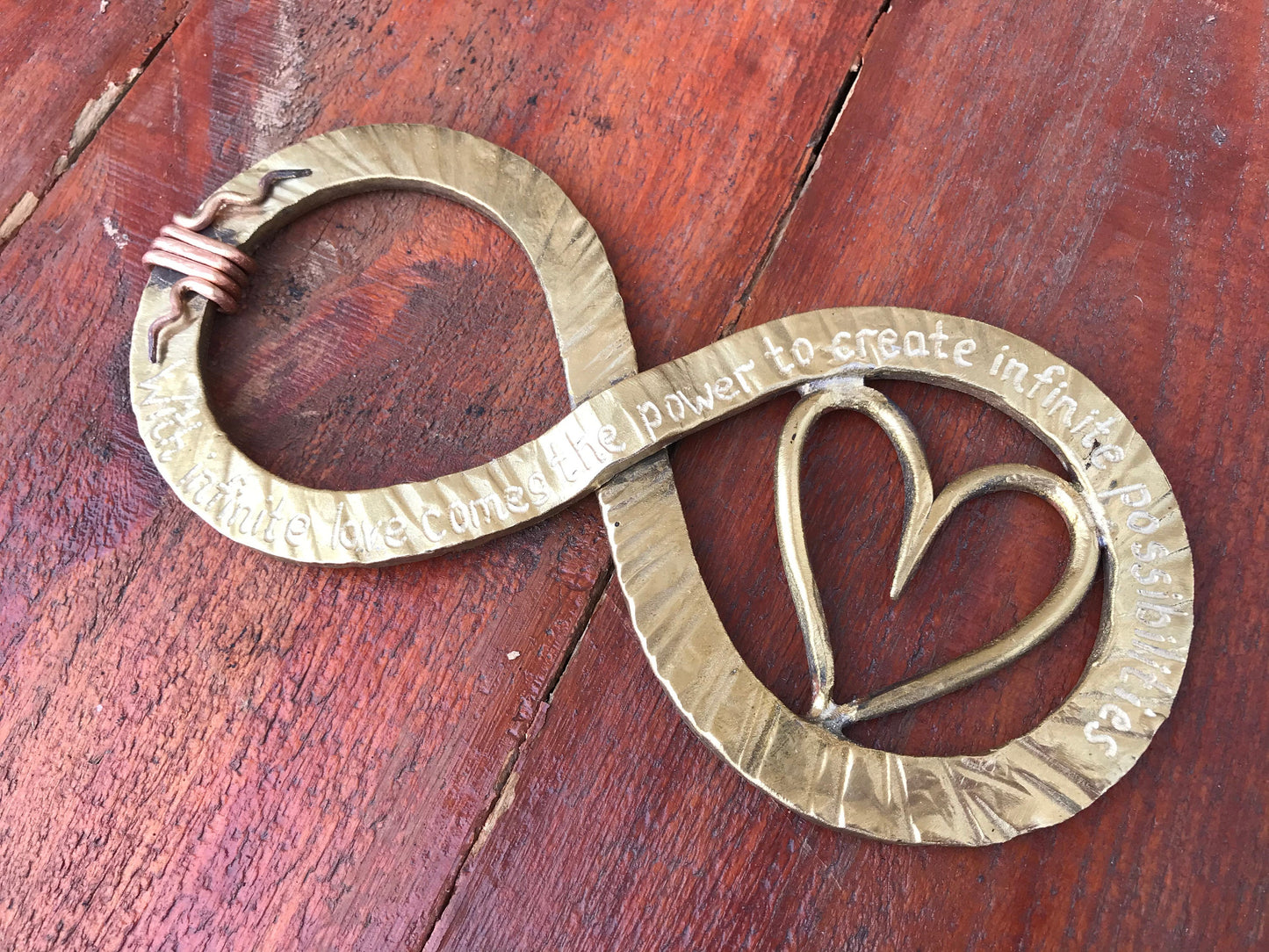 Bronze gift, bronze infinity sign, bronze gift for wife, bronze gift for women, bronze gift for her, 8th anniversary gift,bronze anniversary