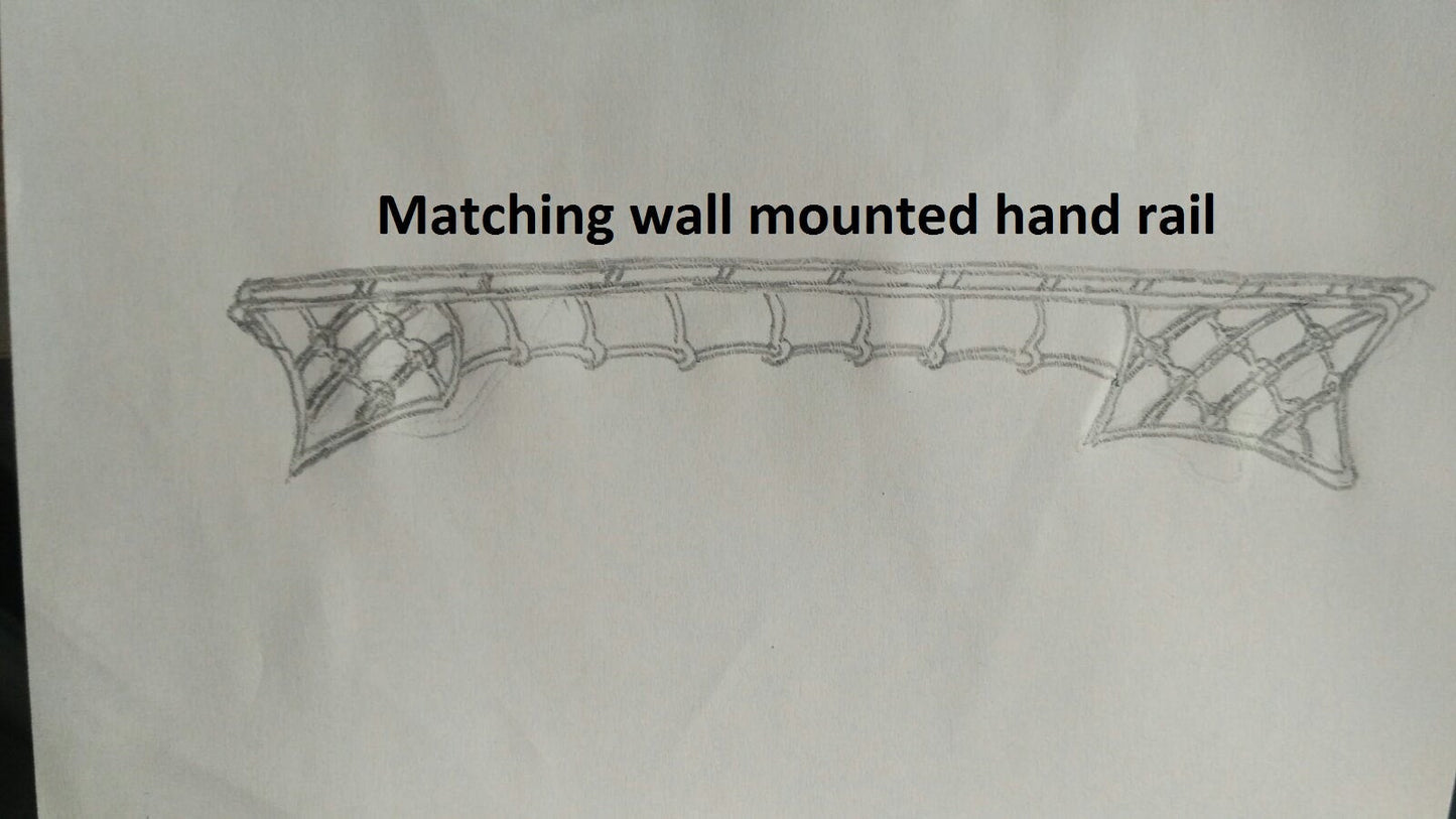 Stair railings, balcony decor, privacy screen, room divider, metal balusters, staircase insert, banister, railing, handrail, hand railing