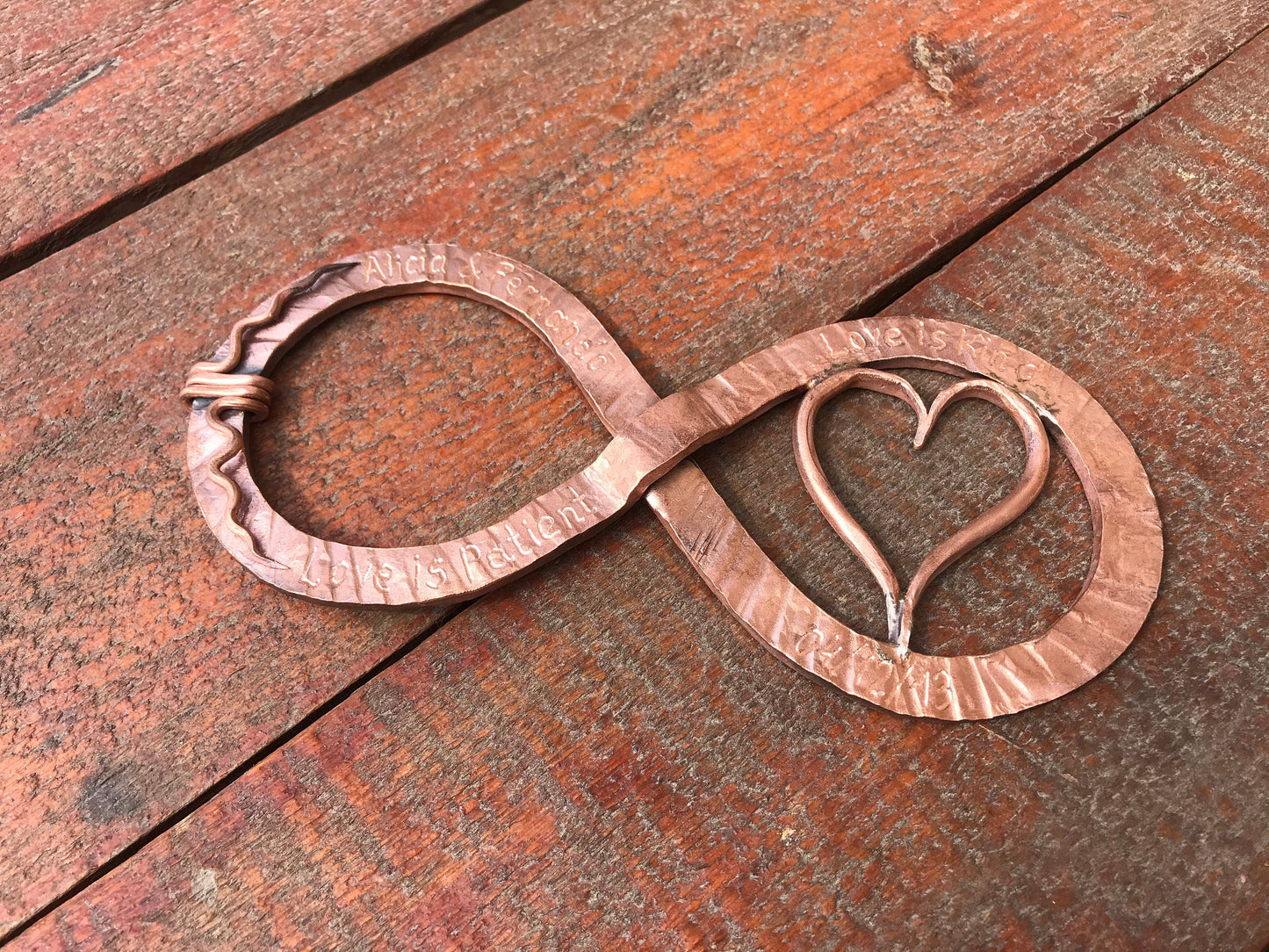 Copper anniversary gift, 7 year anniversary, copper gift,copper infinity sign,infinity sign,infinity sign decor,infinity art,7th anniversary