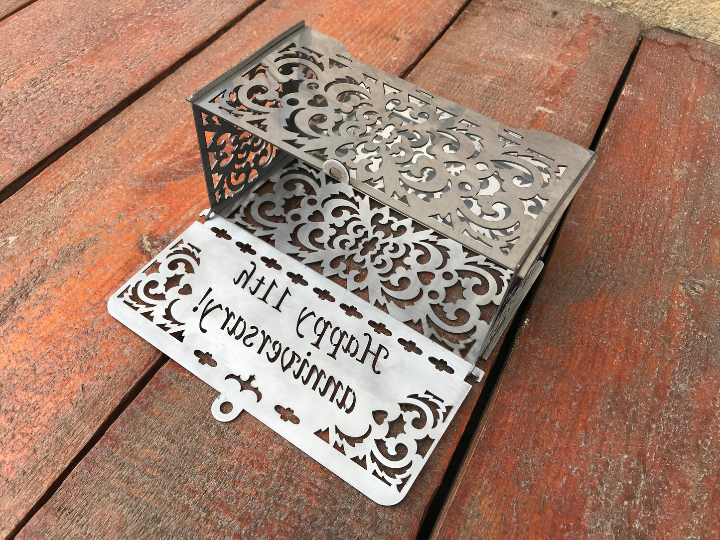 11th anniversary gift, steel anniversary gift, steel anniversary, eleventh anniversary, steel box, steel gift idea, steel casket,jewelry box