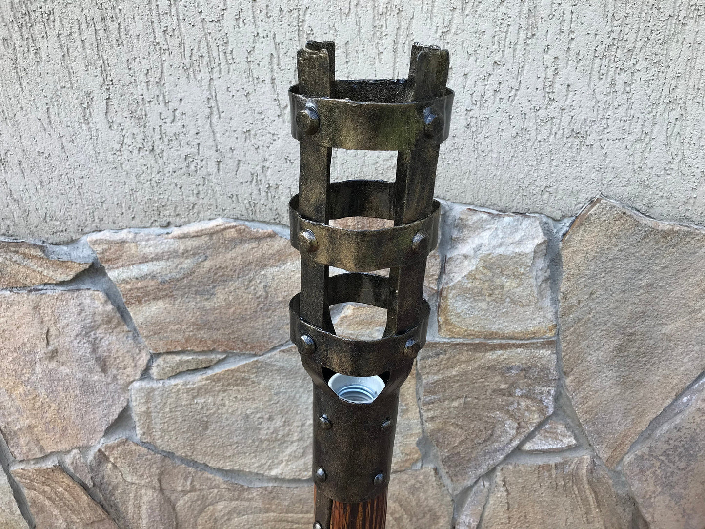 Viking lantern, viking torch, viking lamp, hand forged lamp, hand forged lantern, table lamp, medieval lamp, rustic lantern,medieval lantern