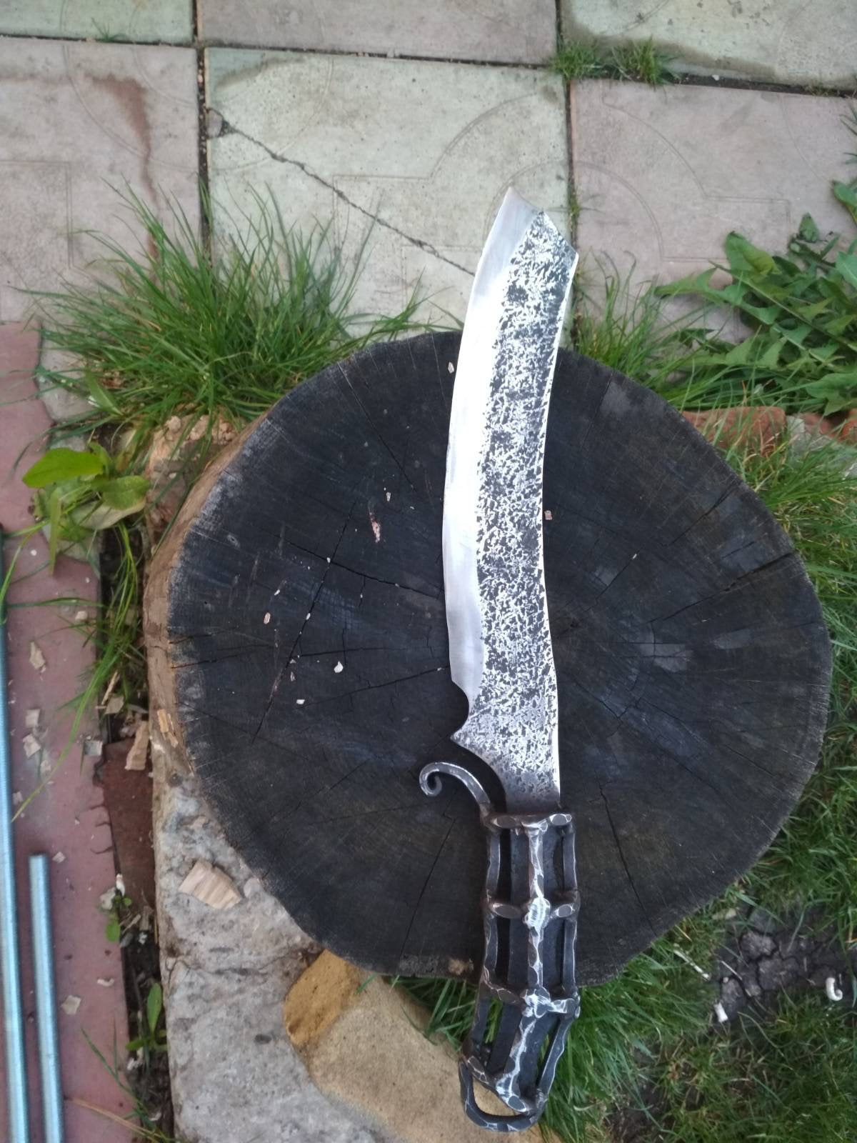 Knife, kitchen axe, BBQ knife, mens gift, butcher knife, meat knife, gift for dad, iron gift, iron anniversary, steel anniversary,steel gift