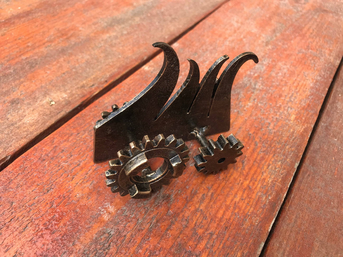 Business card holder, iron anniversary gift for him, steampunk, card holder, visit card box case, iron gift, industrial art, iron gift idea