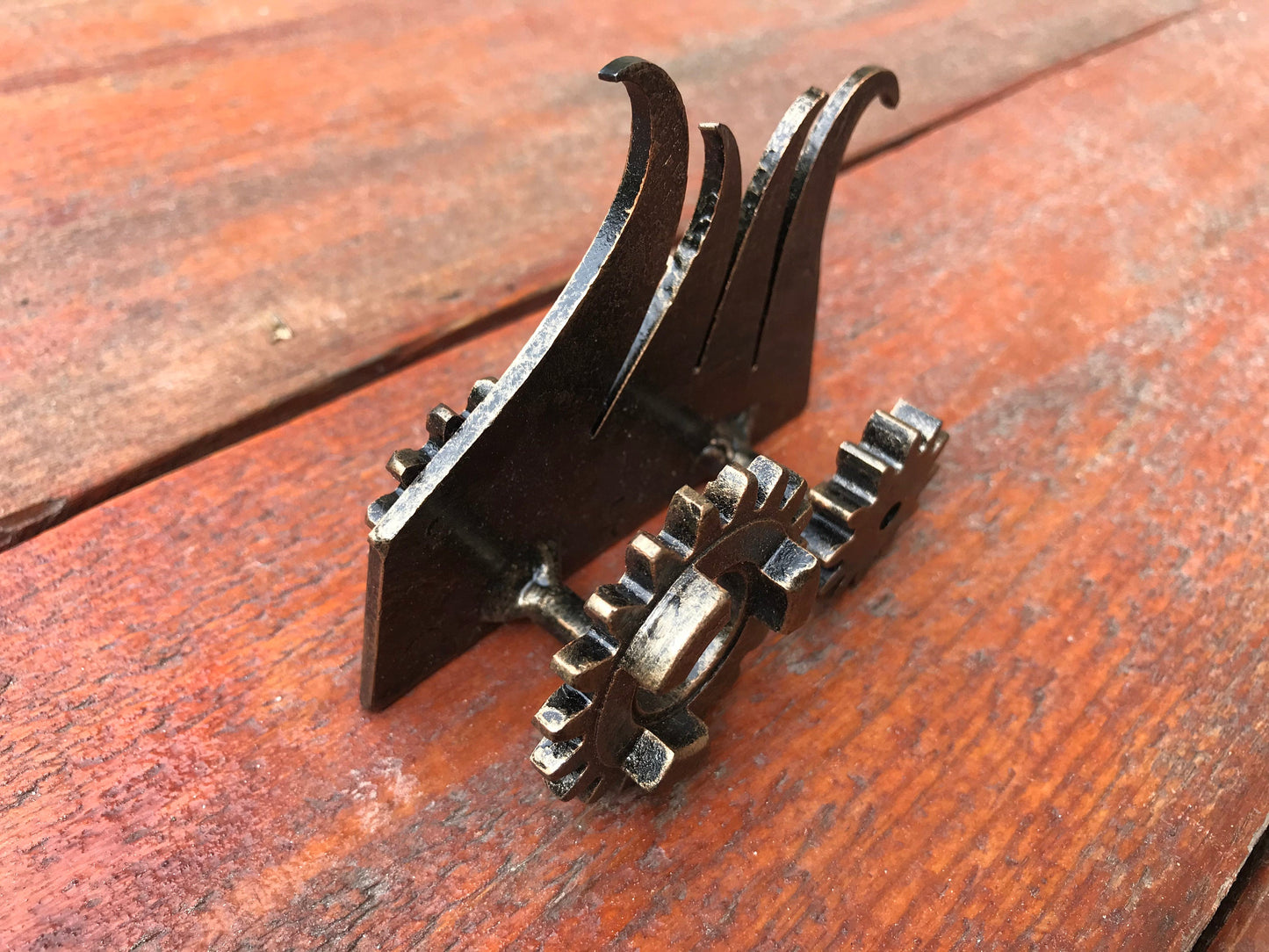 Business card holder, iron anniversary gift for him, steampunk, card holder, visit card box case, iron gift, industrial art, iron gift idea