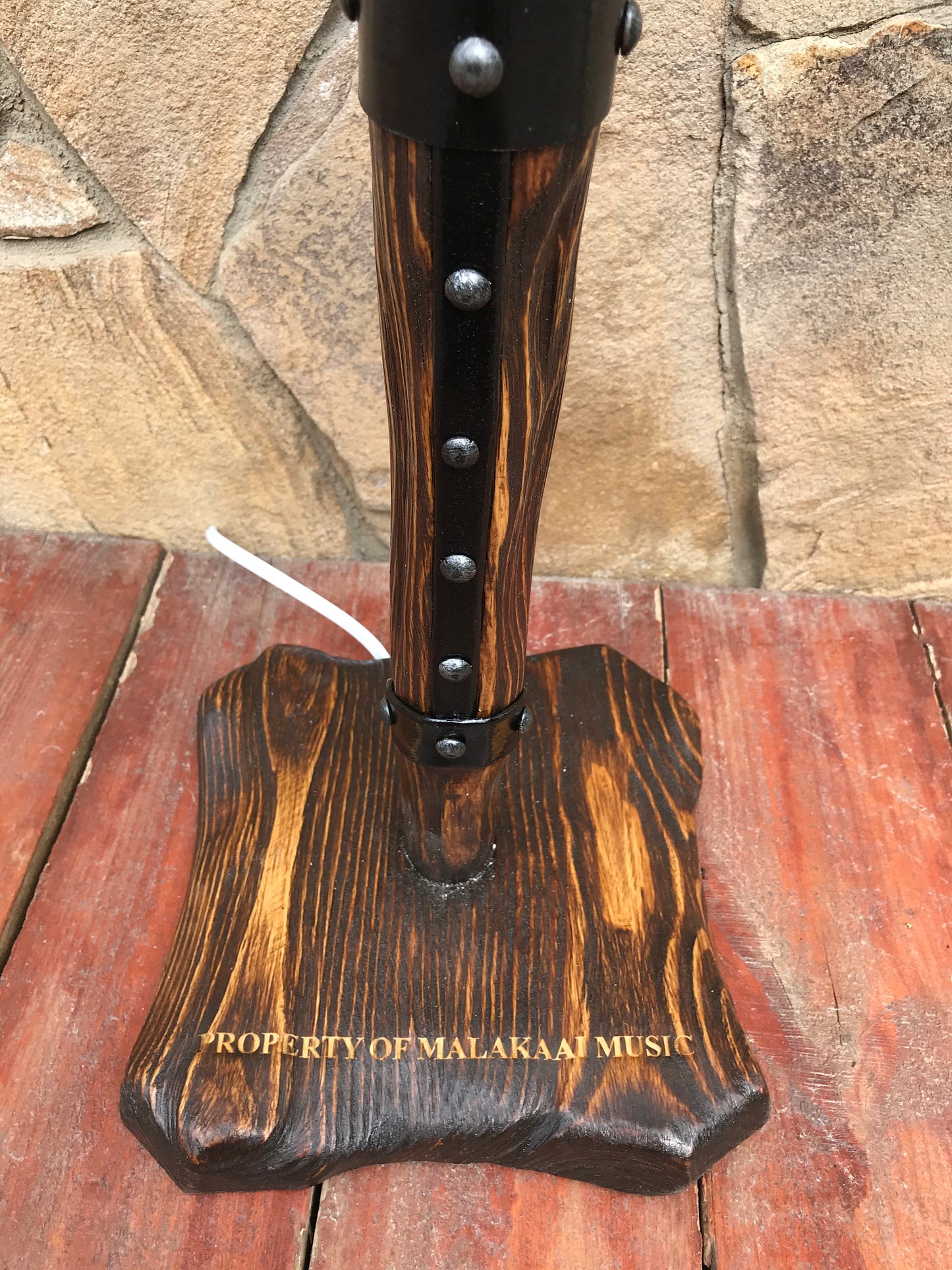 Table lamp, personalized gift, torch, wooden anniversary, viking gift, medieval light, castle decor, warrior candle, man cave decor, sconce