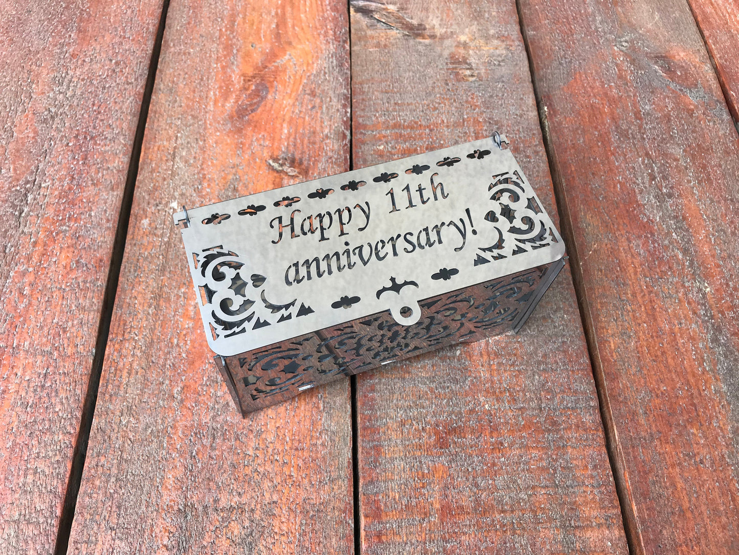 11th anniversary gift, steel anniversary gift, steel anniversary, eleventh anniversary, steel box, steel gift idea, steel casket,jewelry box