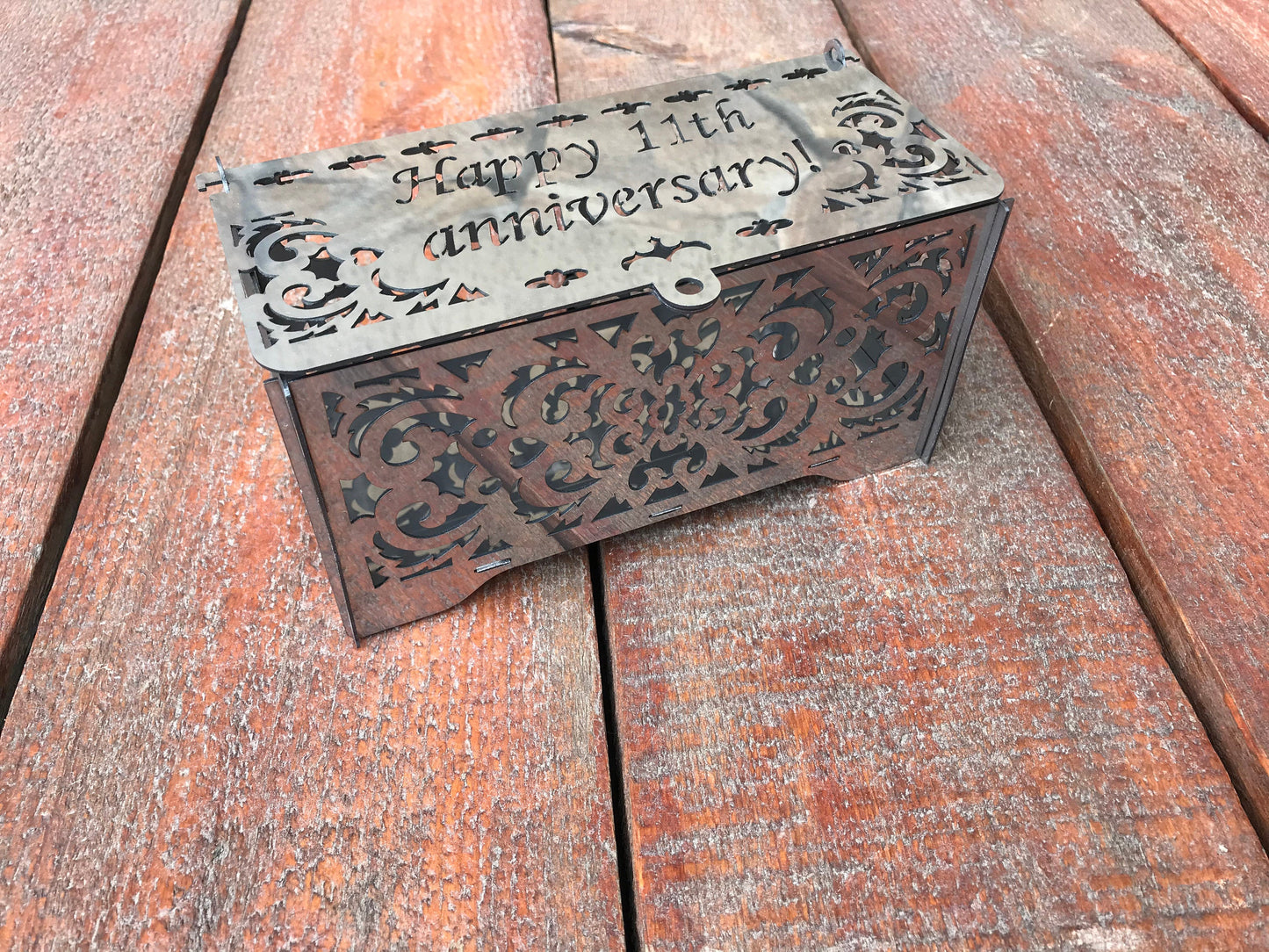 11th anniversary gift, steel anniversary gift, steel anniversary, eleventh anniversary, steel box, steel gift idea, steel casket,jewelry box